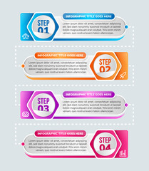 Wall Mural - business data visualization. process chart. abstract elements of graph, diagram with 4 steps, four o