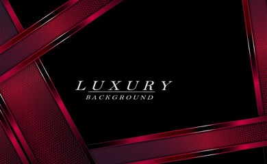 Canvas Print - Textured geometric design with rectangular mesh borders in red