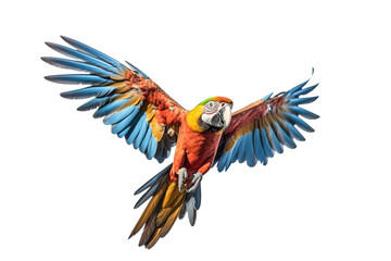 Wall Mural - macaw flying with its wings spread