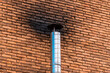 Fast food restaurant chimney extractor on the roof
