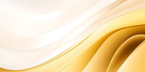abstract background with smooth lines in yellow and white colors, digitally generated image