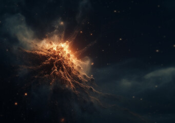 Wall Mural - galaxy, universe and explosion with smoke of cloud for astrology, nebula and fantasy. ai generated, 