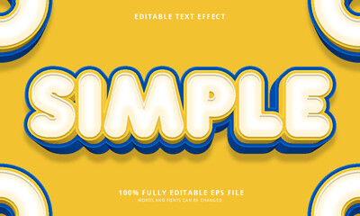 Sticker - Simple yellow and blue text style editable text effect