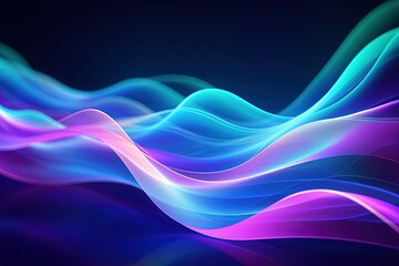Wall Mural - abstract futuristic background with gold pink blue glowing neon moving high speed wave lines and bok