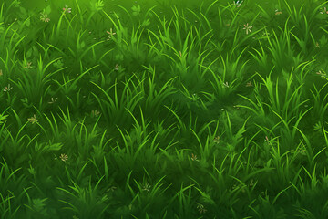 Wall Mural - green grass cartoon background