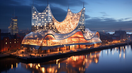 Elbphilharmonie concert hall in Hamburg, Germany 