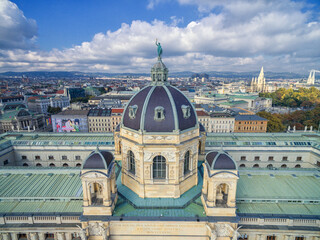 Sticker - Roof of Museum of Natural History and Maria Theresien Platz. Vienna, Austria.