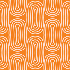Simple and elegant seamless pattern with Zen Lines. Abstract seamless texture in retro style. Hand drawn ink lines background. Simple geometry