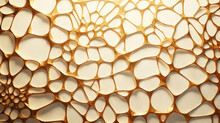 Fractal Voronoi Golden Pattern Texture.
Generative AI Image.