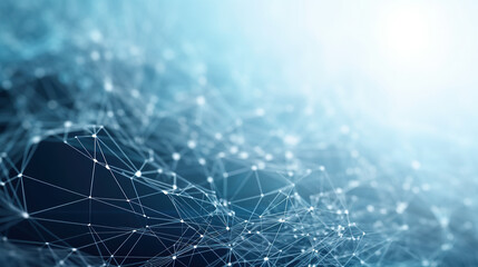 abstract blue lines and dots background, concept of big digitalization. Created with Generative AI technology. 