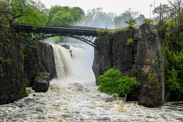 Sticker - Picturesque view of the bridge in Great Falls Park in New Jersey