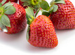 Sommerfreude mit frischen Erdbeeren Makro Nahaufnahme