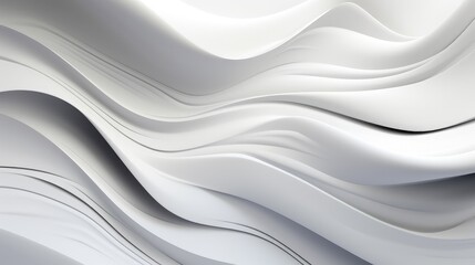 Wall Mural - an abstract white background with wavy lines, generative AI