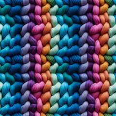 rainbow colors knitted fabric, seamless pixel perfect pattern texture.