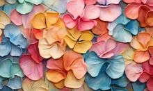  A Wall Of Multicolored Flowers Is Shown In This Image.  Generative Ai