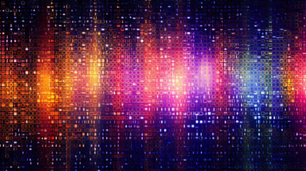 Wall Mural - Digital binary code matrix background.
