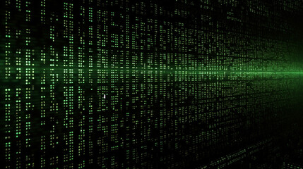 Wall Mural - Digital binary code matrix background.
