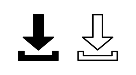 Download icon vector. Downloading vector icon