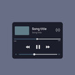 © faishalabdula - Vector illustration music player interface for smartphone. Spotify template