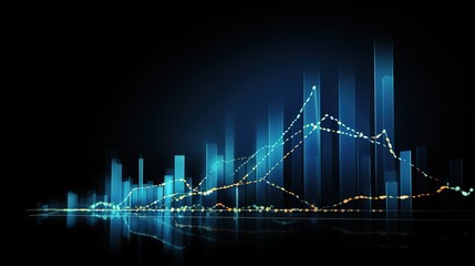Wall Mural - stock market or forex trading graph in graphic concept perfect for financial investment or business 