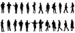 © Wahyu - silhouettes of people working group of standing business people vector eps 10