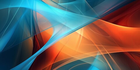 Wall Mural - Captivating abstract background featuring a combination of blue and orange colors, creating a visually striking composition that evokes a sense of contrast, energy, and artistic flair. Generative Ai