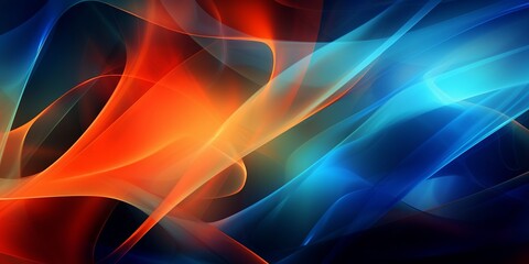 Wall Mural - Captivating abstract background featuring a combination of blue and orange colors, creating a visually striking composition that evokes a sense of contrast, energy, and artistic flair. Generative Ai