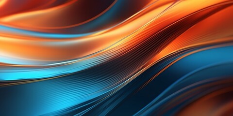 Wall Mural - Captivating abstract background featuring a combination of blue and orange colors, creating a visually striking composition that evokes a sense of contrast, energy, and artistic flair. Generative Ai