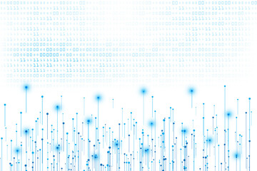binary code technology with digital lines abstract. circuit lines with high security protection and privacy