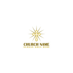 Poster - Church christian logo icon design template isolated on white background