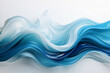 Abstract background with wavy lines. Blue smooth waves of liquid consistency. Generative AI