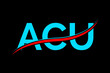 © naimurrahman21 - ACU logo. ACU latter logo with double line. ACU latter. ACU logo for technology, business and real estate brand