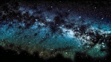 Canvas Print - night landscape: exploring the beautiful and colorful milky way galaxy in the background