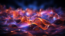 Fire And Smoke, Abstract Futuristic Wave, Generative Ai