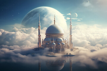 Poster - mosque in the sky