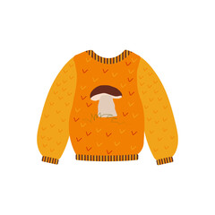 Autumn sweater on a transparent background