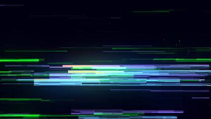 Leinwandbilder - Abstract glitch background. Digital damage backdrop with noise effect. Error texture. Computer virus. Corrupted code. 3d rendering.