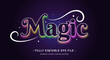 Magic dark rainbow text effect editable