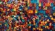 © AI BLONDY - Colorful wooden letters as background