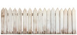 Leinwandbild Motiv old painted white wooden fence on transparent background, png