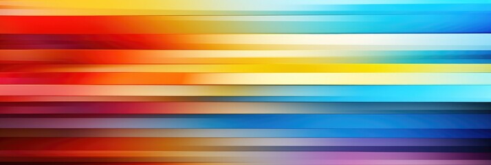 Colored horizontal lines, blurred, motion blur, background, wallpaper, banner, generative ai