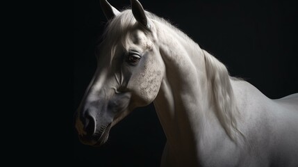 Wall Mural - portrait of a horse animal brown farm generative ai