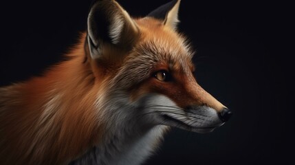 Wall Mural - red fox animal in the wildlife mammal wild generative ai