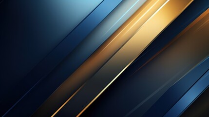 Canvas Print - background with stripes. blue and gold abstract minimal background. generative ai