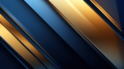Canvas Print - background with stripes. blue and gold abstract minimal background. generative ai