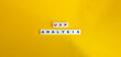 © photoopus - USP Analysis Banner and Concept Image. Letter Tiles on Yellow Background. Minimal Aesthetic.
