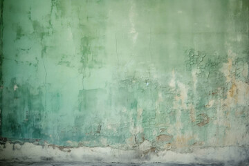  Old Green Concrete Wall Texture. Generative AI