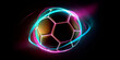 © Александр Марченко - Panoramic neon soccer ball.