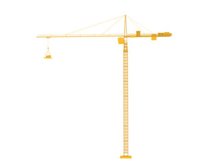 Crane isolated on transparent background. 3d rendering - illustration