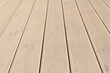 High angle view on patio boards from wood plastic composite